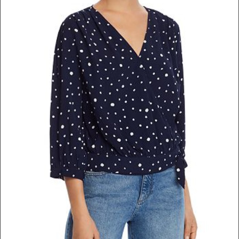 NEW Aqua Polka Dot Top